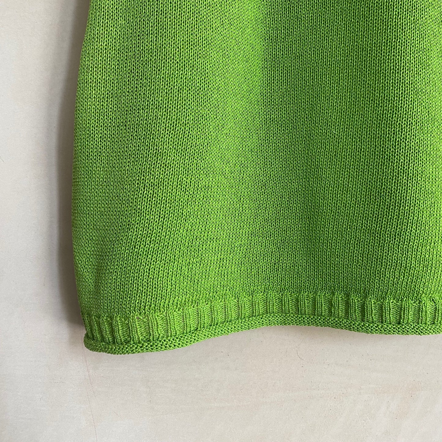 High neck knit TT top   -Green-
