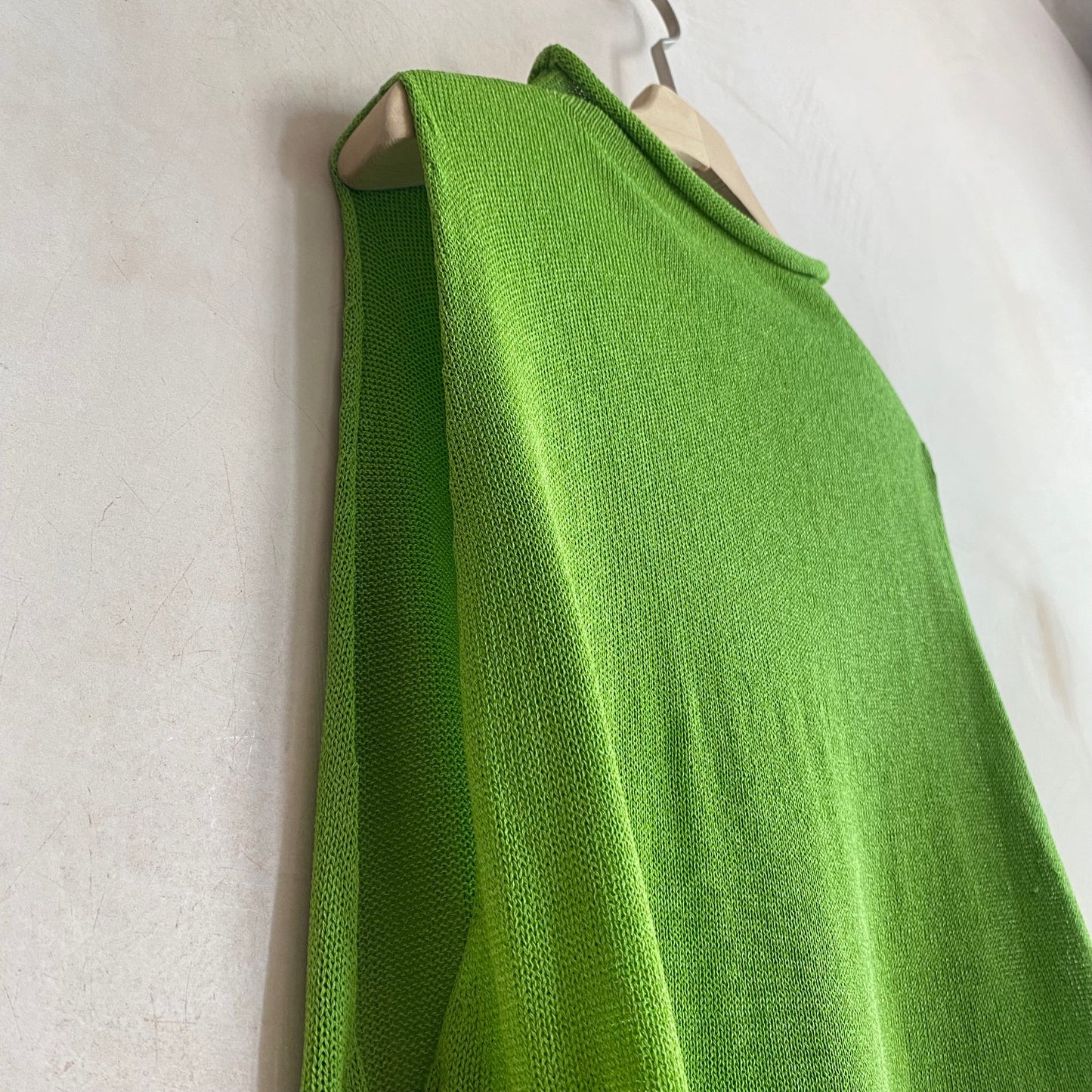 High neck knit TT top   -Green-