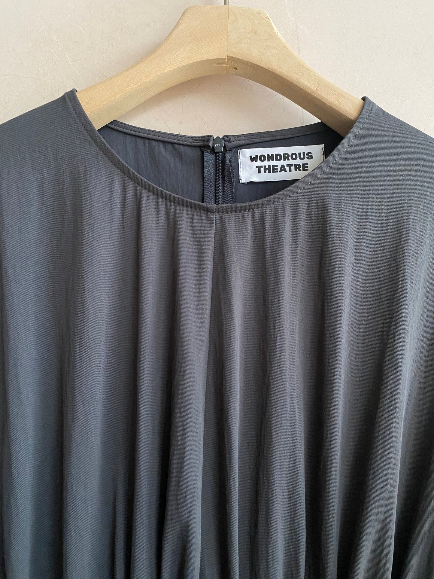 Front tuck dress -Grey-