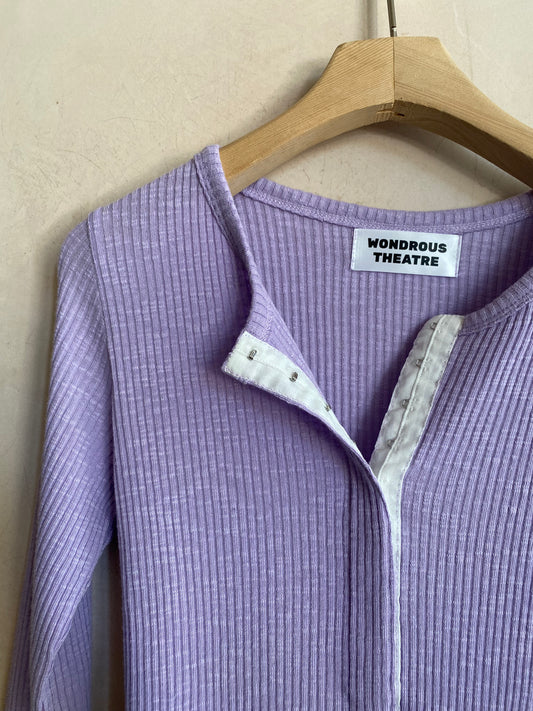 Rib cotton hook CD -Lavender-