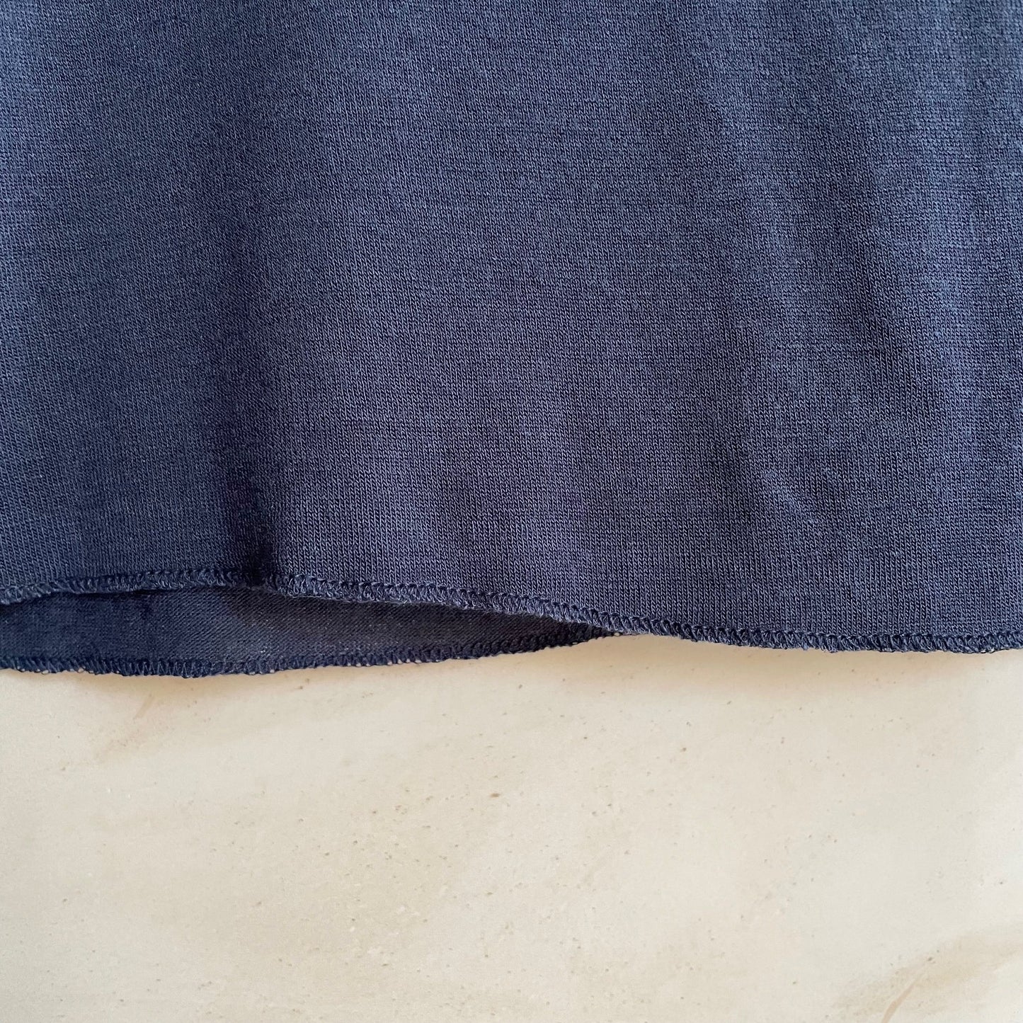 Bamboo Rayon turtle neck -Navy-