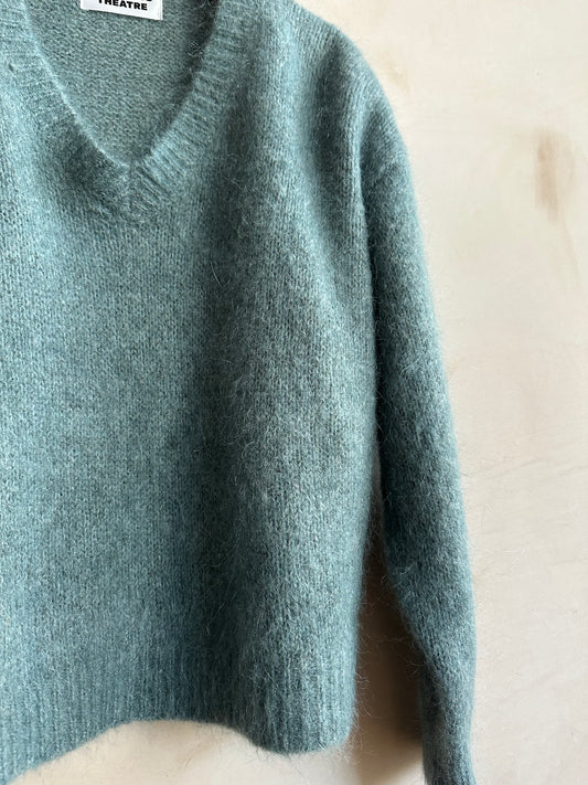 V neck Wool&Mohair Knit -Bluemint-