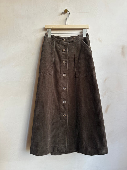 Corduroy botton front SK -Brown-