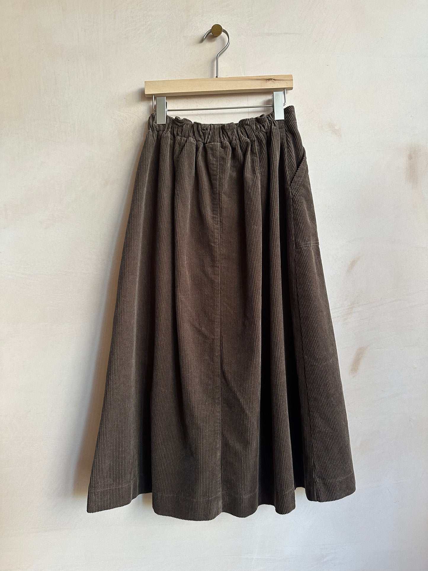 Corduroy botton front SK -Brown-