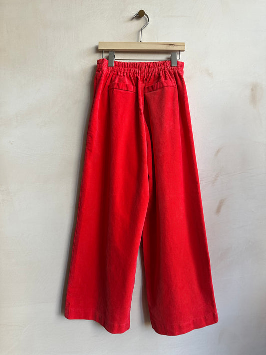 Stright corduroy Trousers -Red-