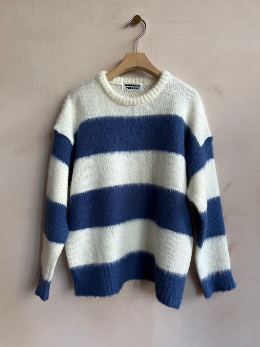 Blur Stripe jumper -IVxBlue-