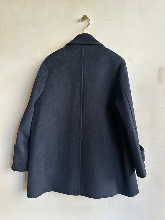 Double J Wool P coat -Navy-