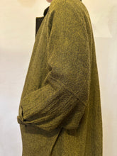 Balloon Sleeve light weight wool long Coat -Yellow-