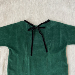 Lea Dress Long Sleeved -Velvet Verde-