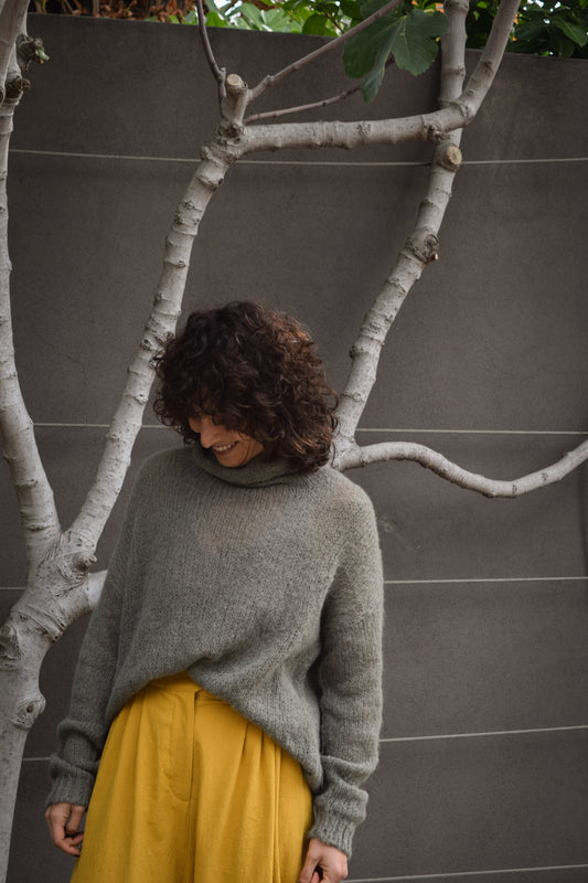 Alpaca knit Sami Loom -Dust -