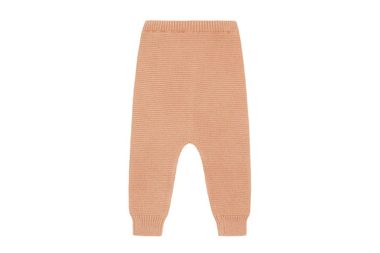 TROUSERS ORGANIC COTTON KNIT -Natural Pink-