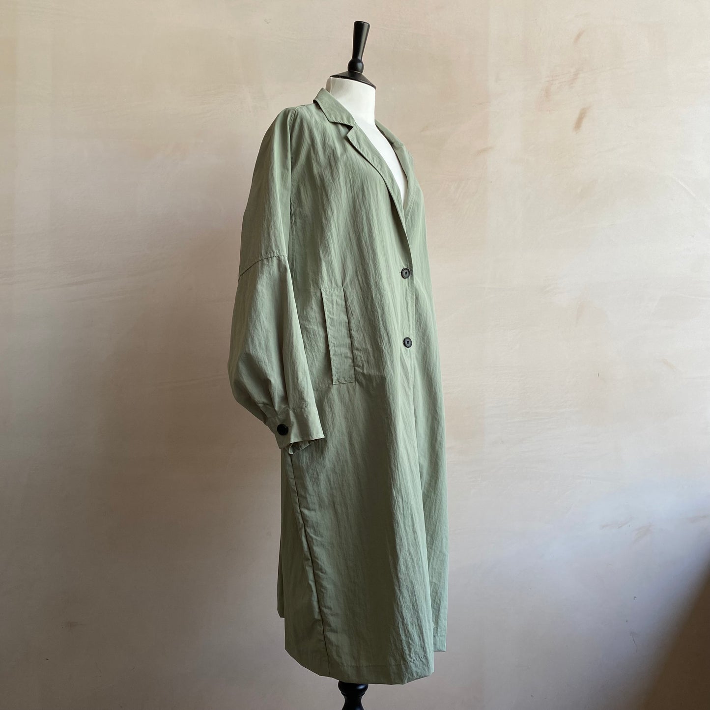 Summer light long Coat -Light Khaki-