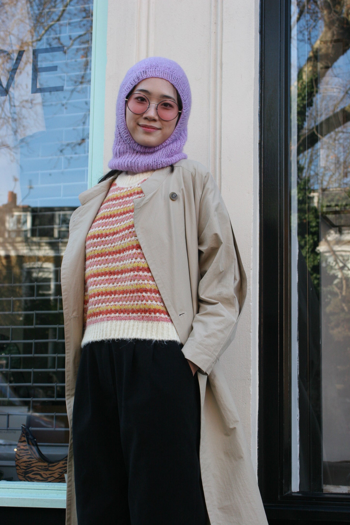 Stand collar TRENCH -Beige-