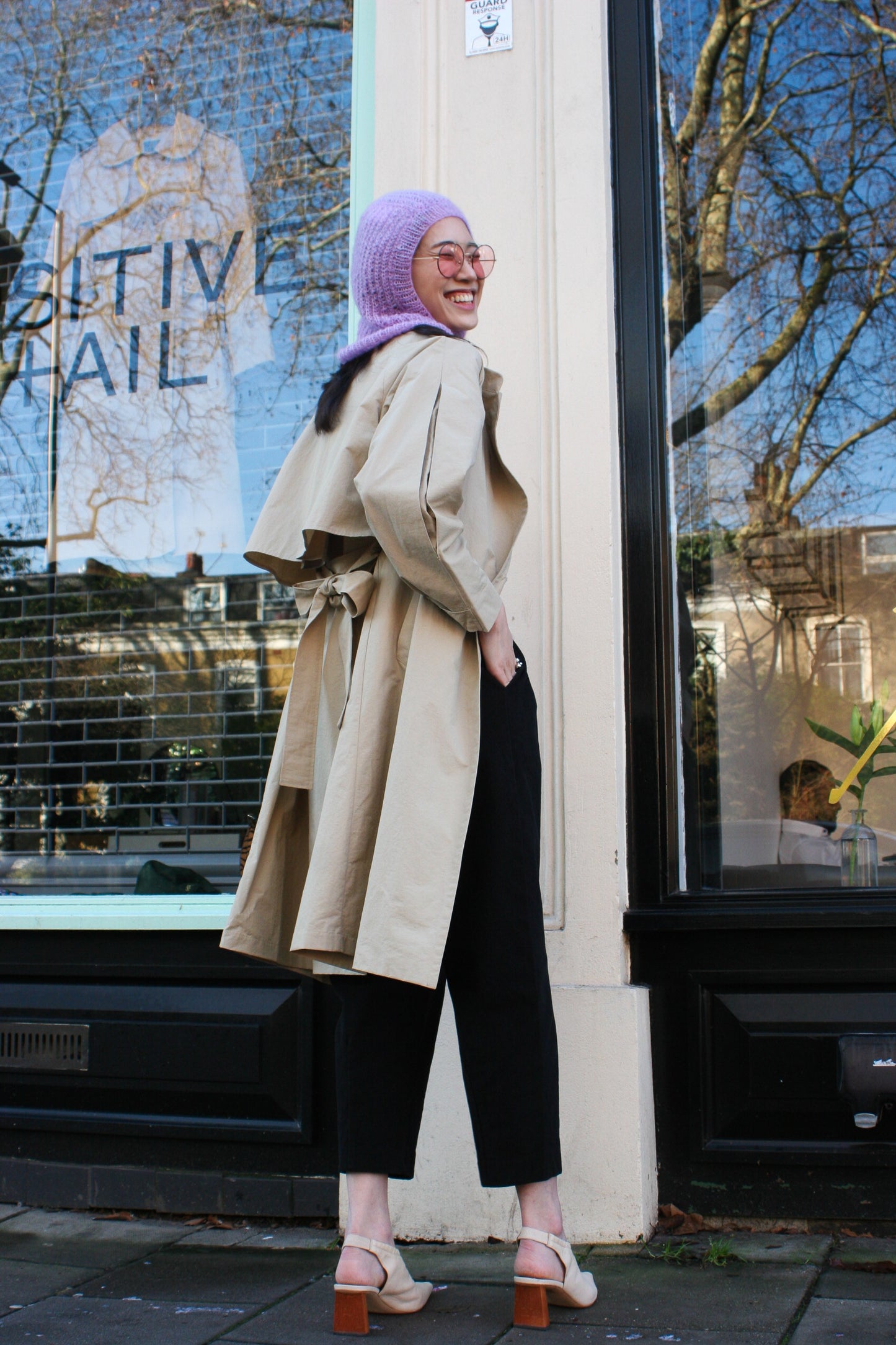 Stand collar TRENCH -Beige-