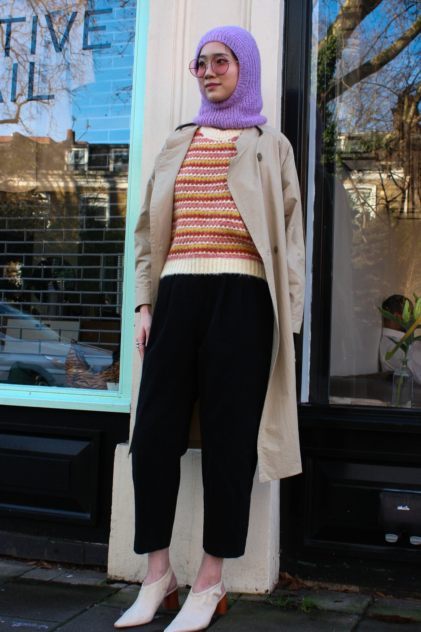 Stand collar TRENCH -Beige-