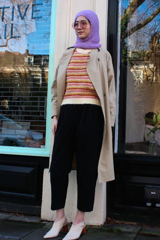 Stand collar TRENCH -Beige-