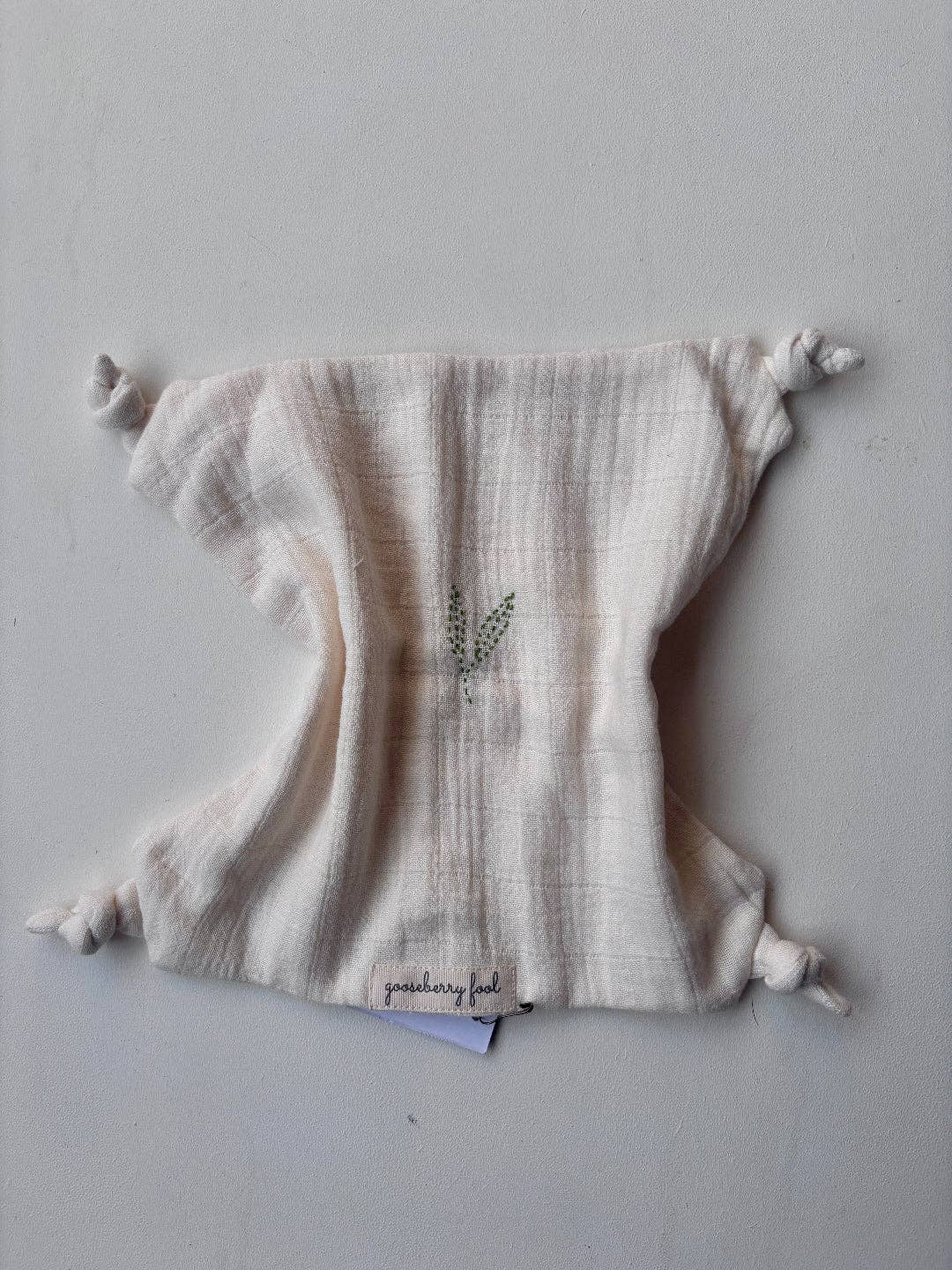 Organic cotton muslin baby comforter