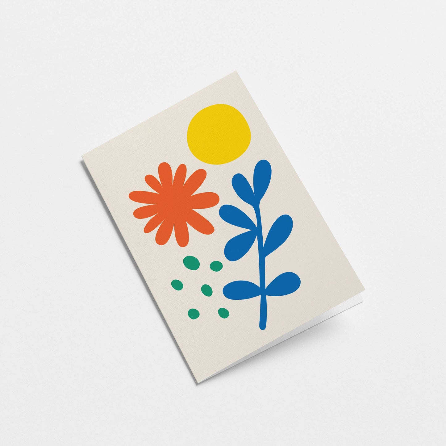 Flower and Sun - Everyday Greeting Card: Standard cello
