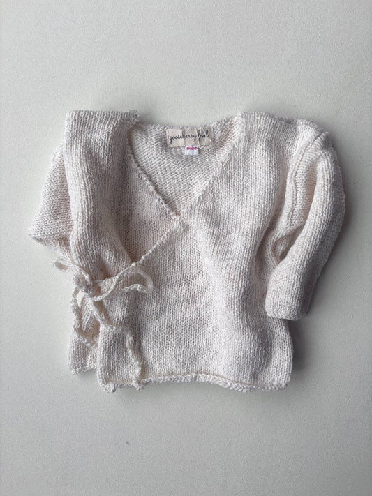 Eri Silk baby wrap cardigan: 0-3