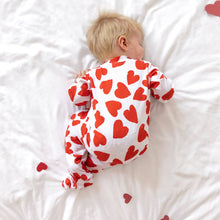 Love Heart cotton sleepsuit: Newborn