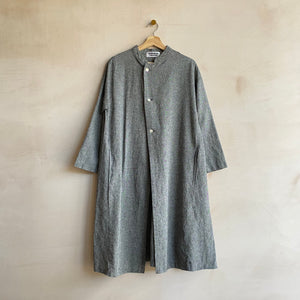Cotton button long jackets -Charcole-
