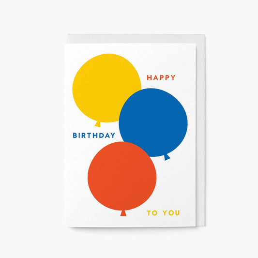 Birthday balloons - Greeting Card: Standard cello