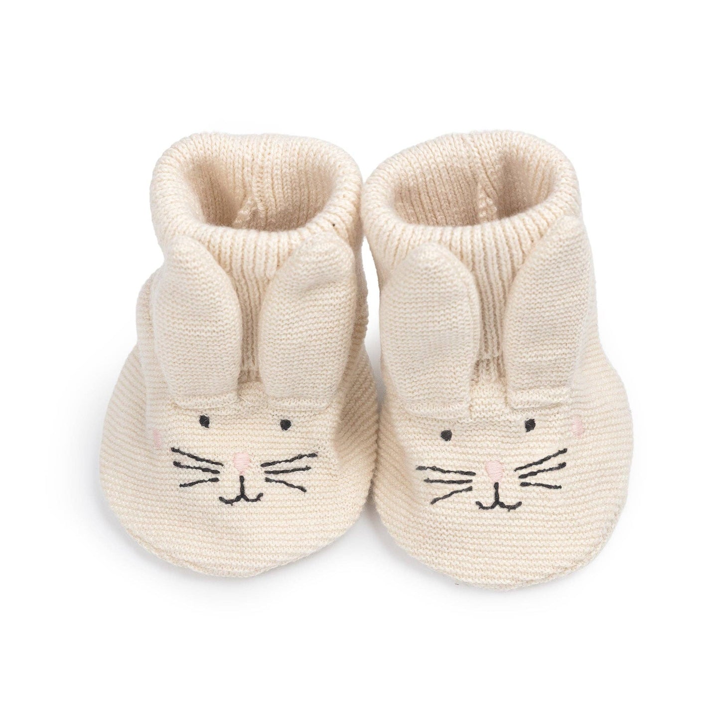 Cotton Knit Baby Slipper Socks: Rabbit