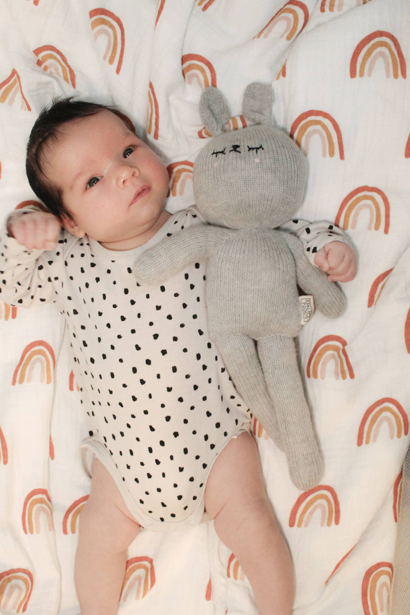 Handmade grey cuddle bunny