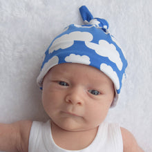 Blue cloud cotton sleepsuit: 3-6 M