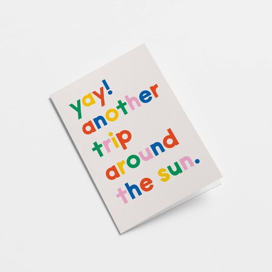 Another trip around the sun - Birthday Card: Standard cello