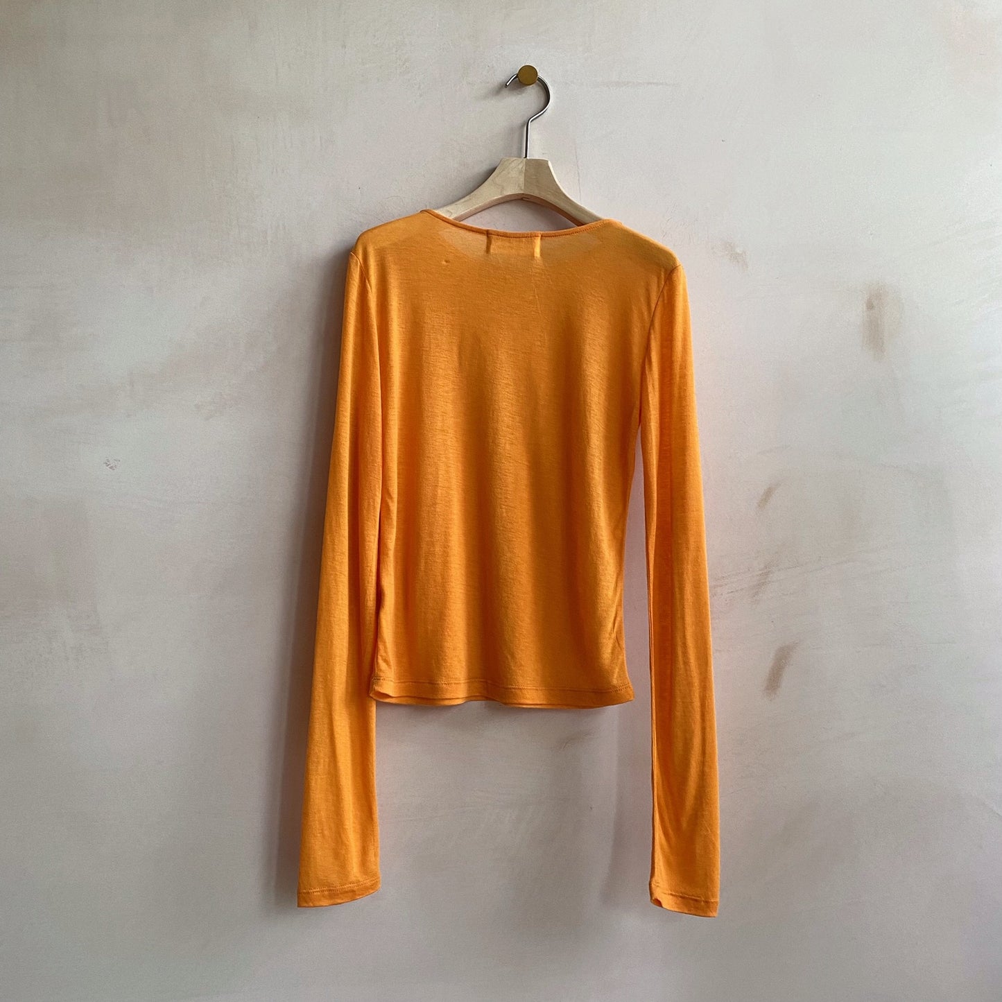Seethrough Spring long T -Orange-