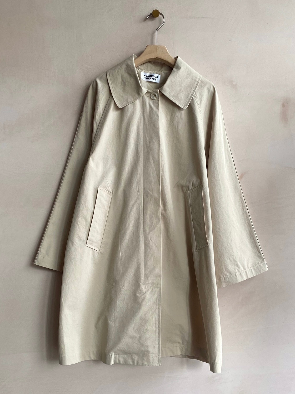 Half A line coat -Beige-