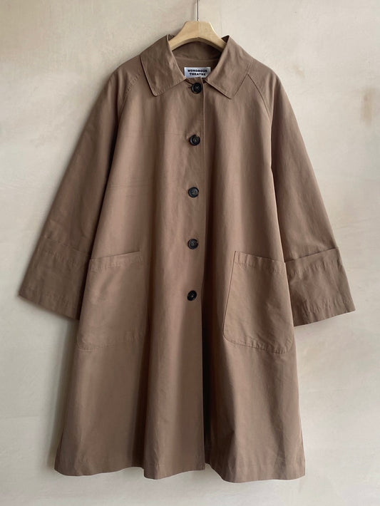 Front pocket Long Mac -Light Brown-