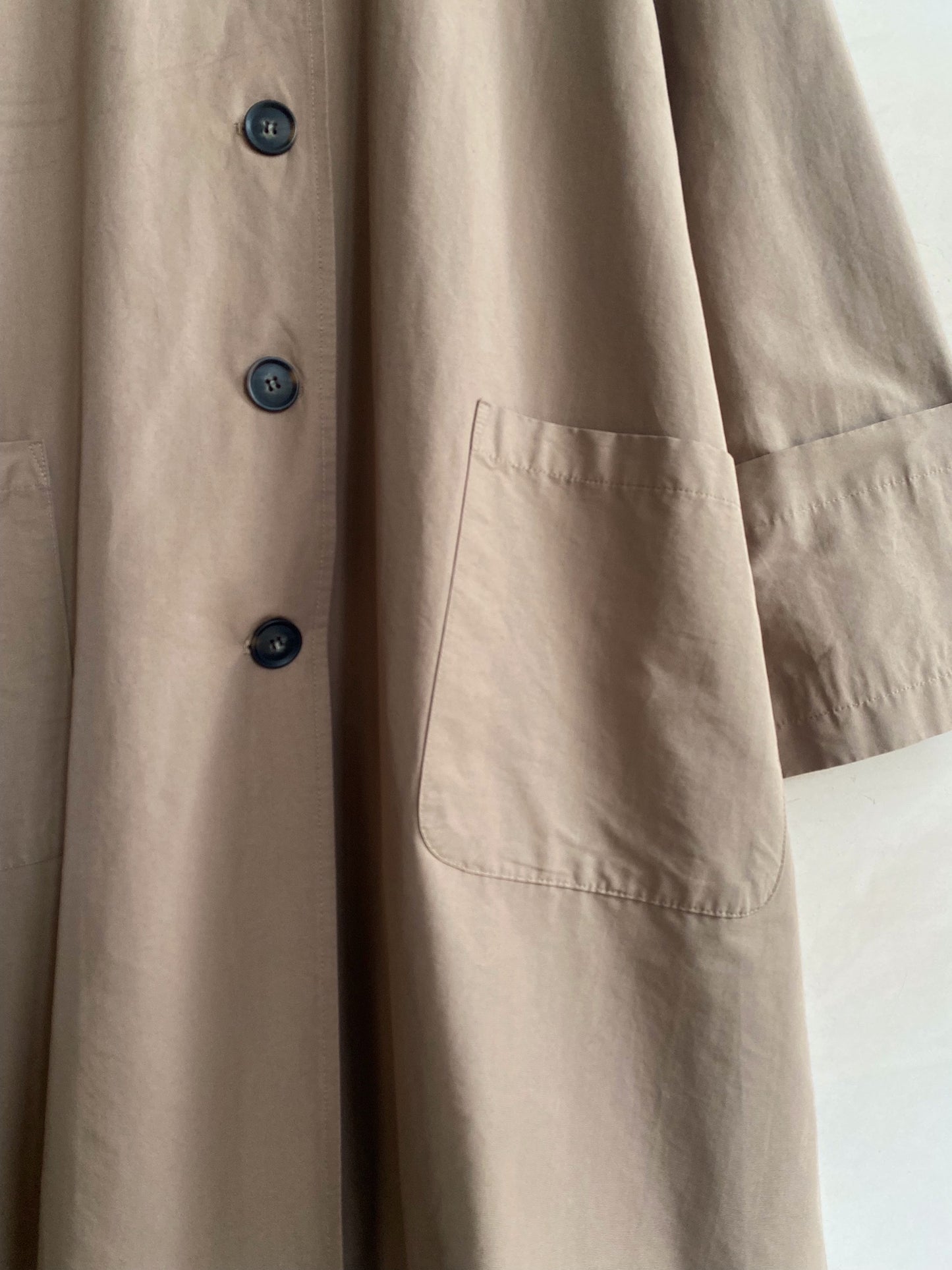 Front pocket Long Mac -Light Brown-
