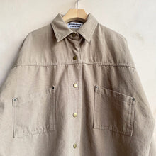 Canvas cotton jacket -Khaki-