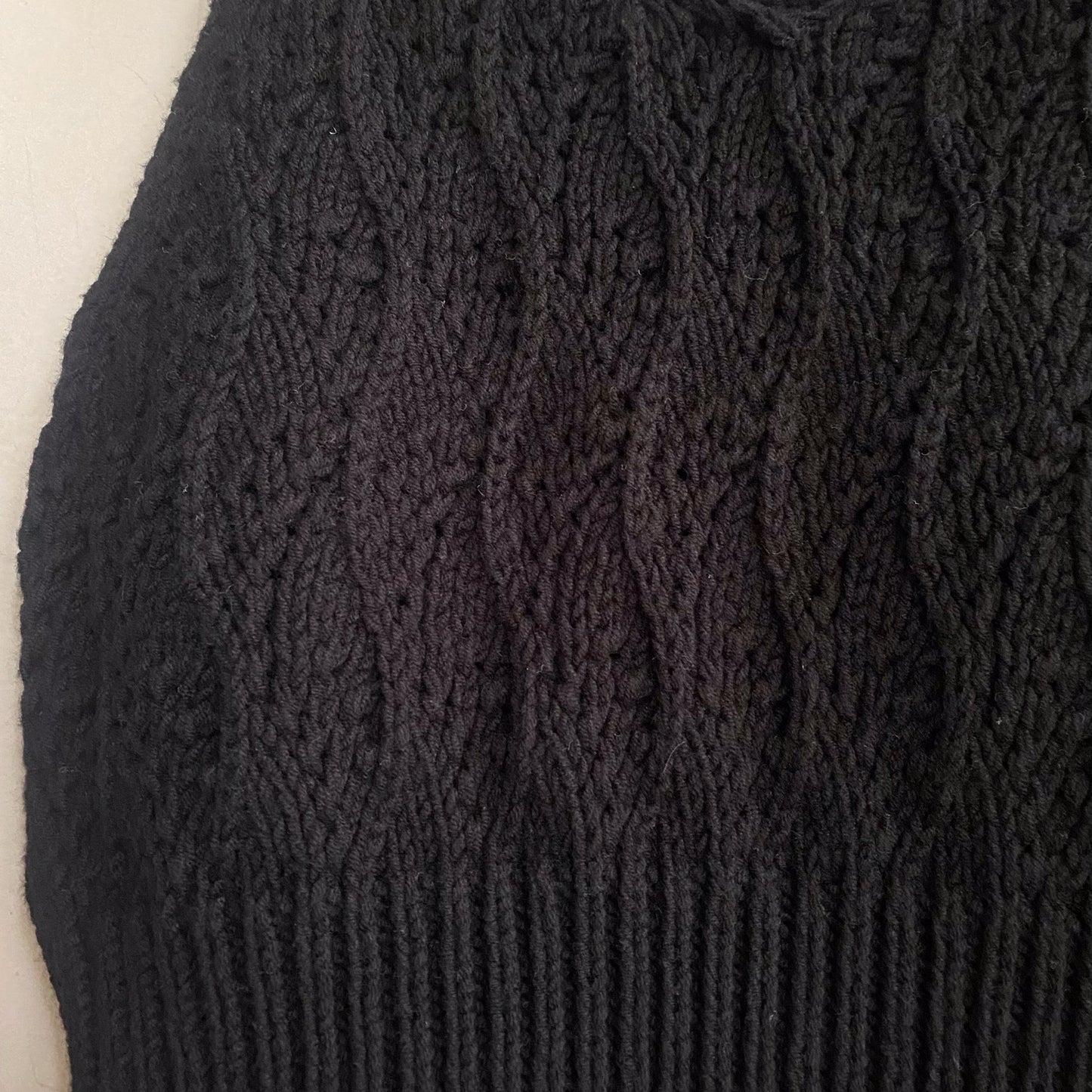 Cable knit TT -Black-