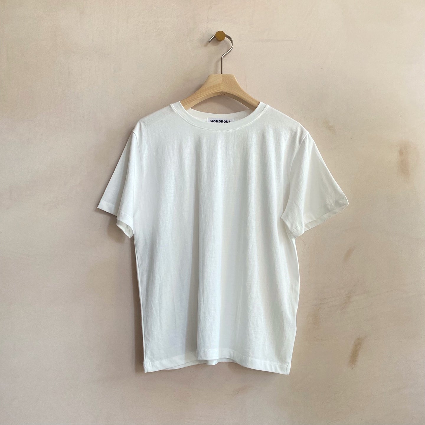 Simple cropped T -White-