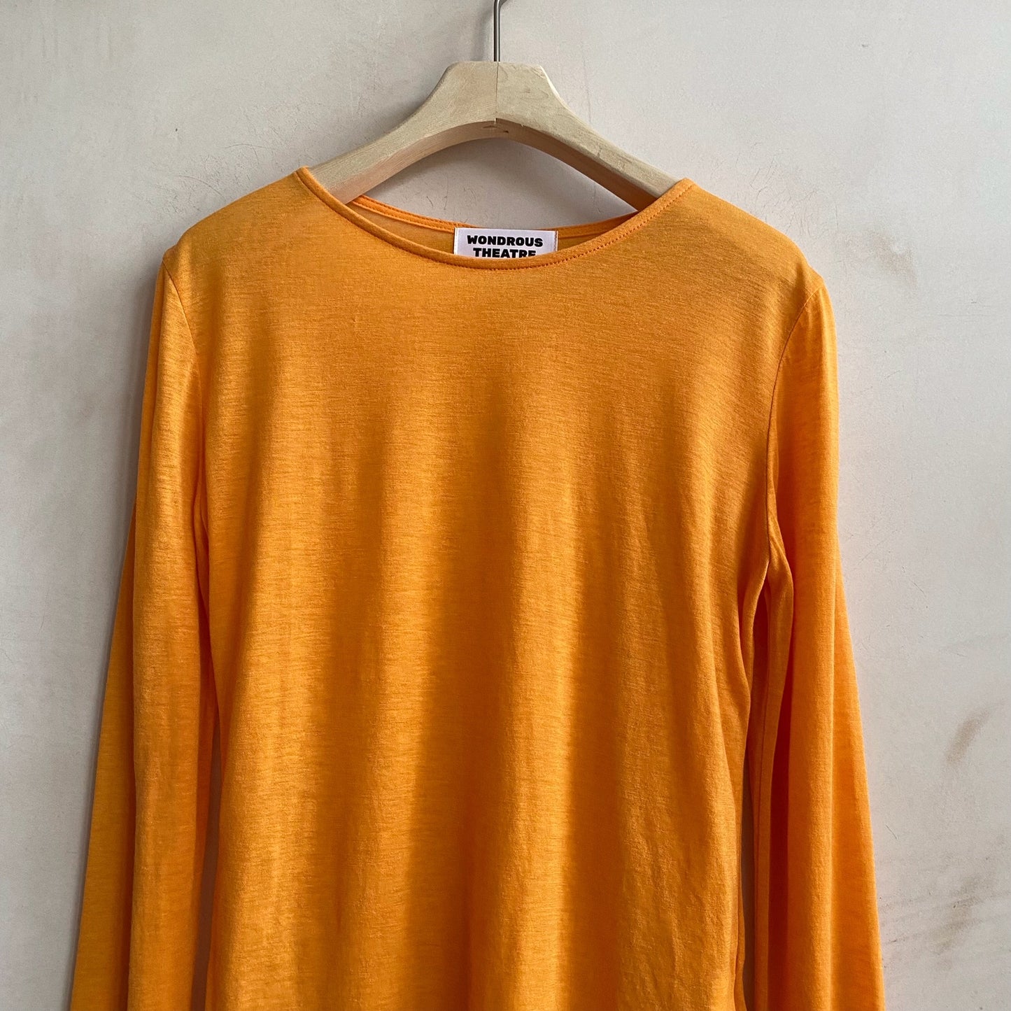 Seethrough Spring long T -Orange-