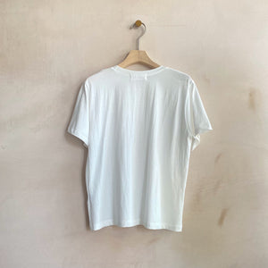 Simple cropped T -White-