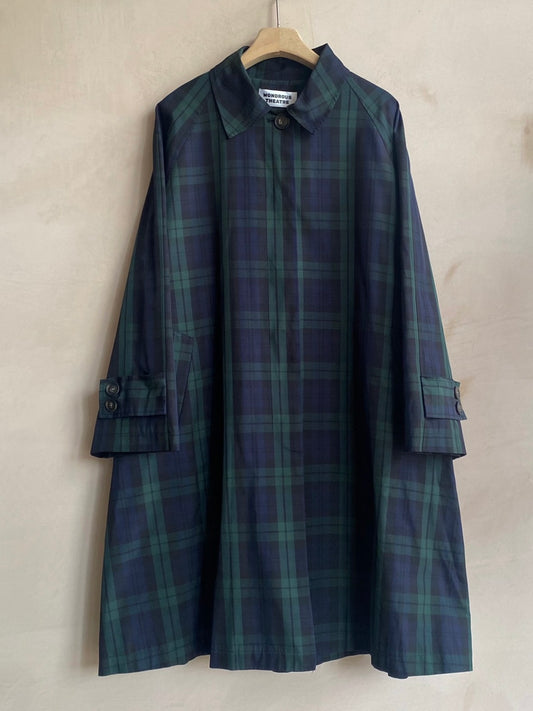 Trench coat -Green check-