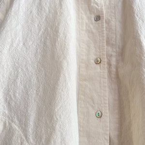Cotton linen rounded collar JK -Ivory-