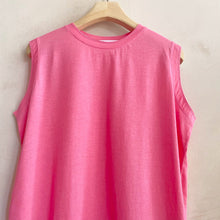 Double Stitched Summer tank -Pink-