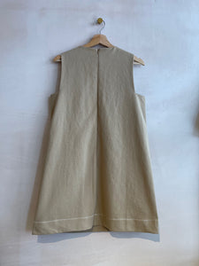 Nomad Stetch cotton dress -Beige-
