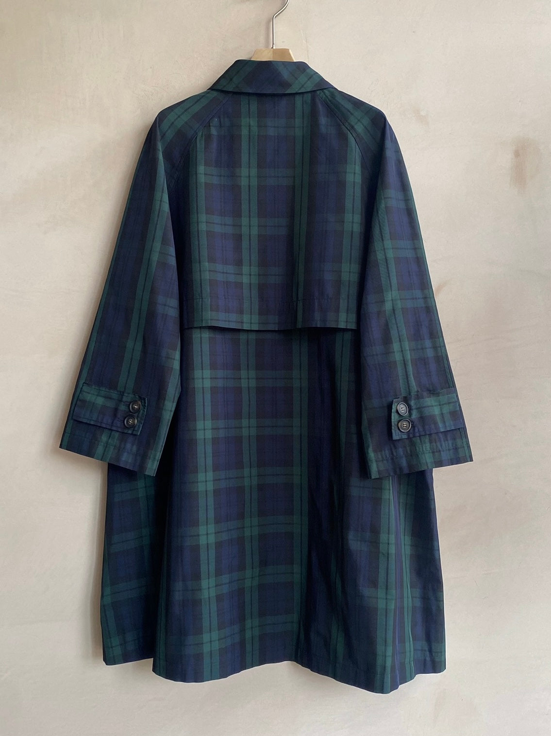 Trench coat -Green check-