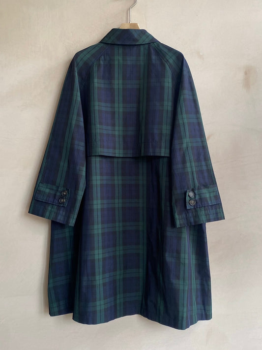 Trench coat -Green check-