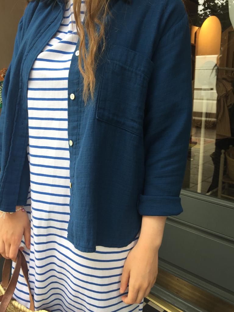 Textured Cotton shirts -Black-