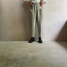 Full Length baggy Trousers with Floppy Front Pockets -Ivory-