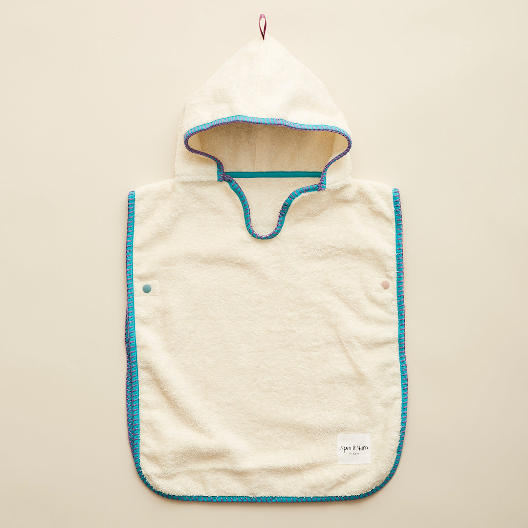 Organic Cotton Bath Towel Hooded Poncho by Spin & Yarn