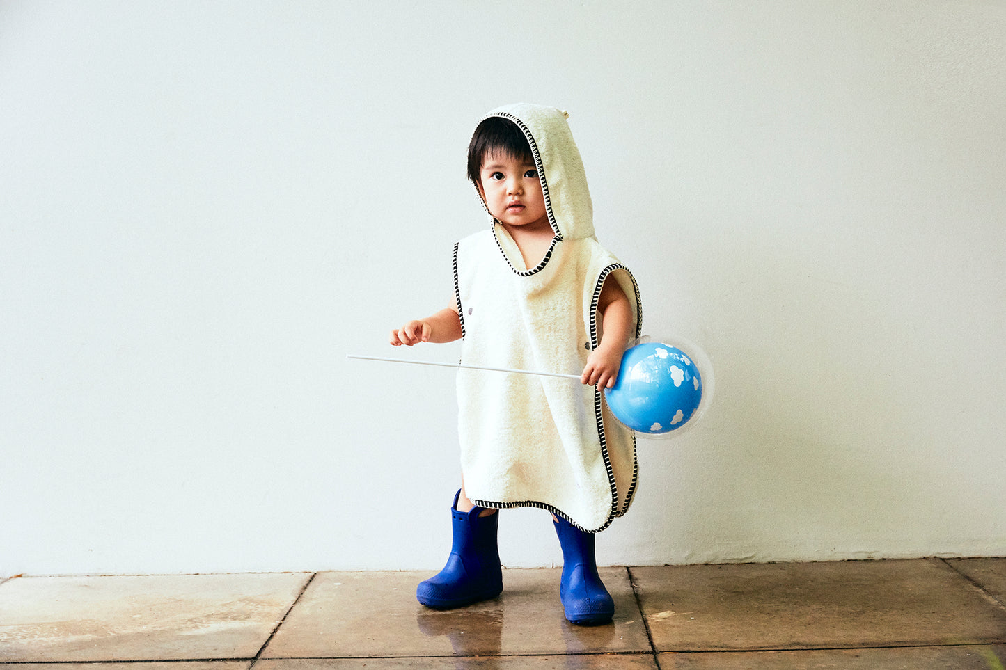 Organic Cotton Bath Towel Hooded Poncho by Spin & Yarn