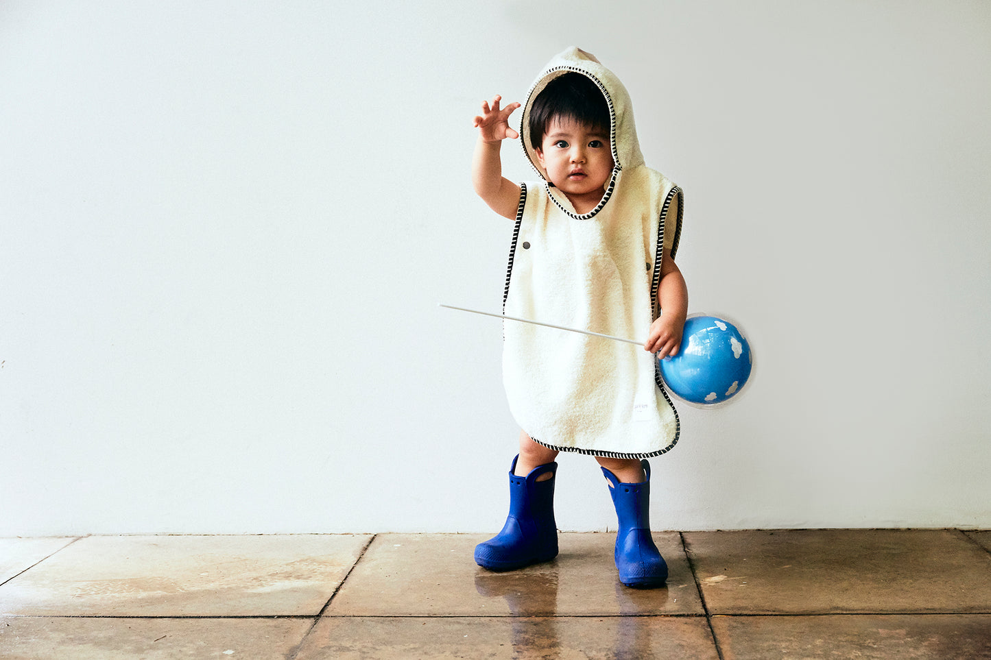 Organic Cotton Bath Towel Hooded Poncho by Spin & Yarn